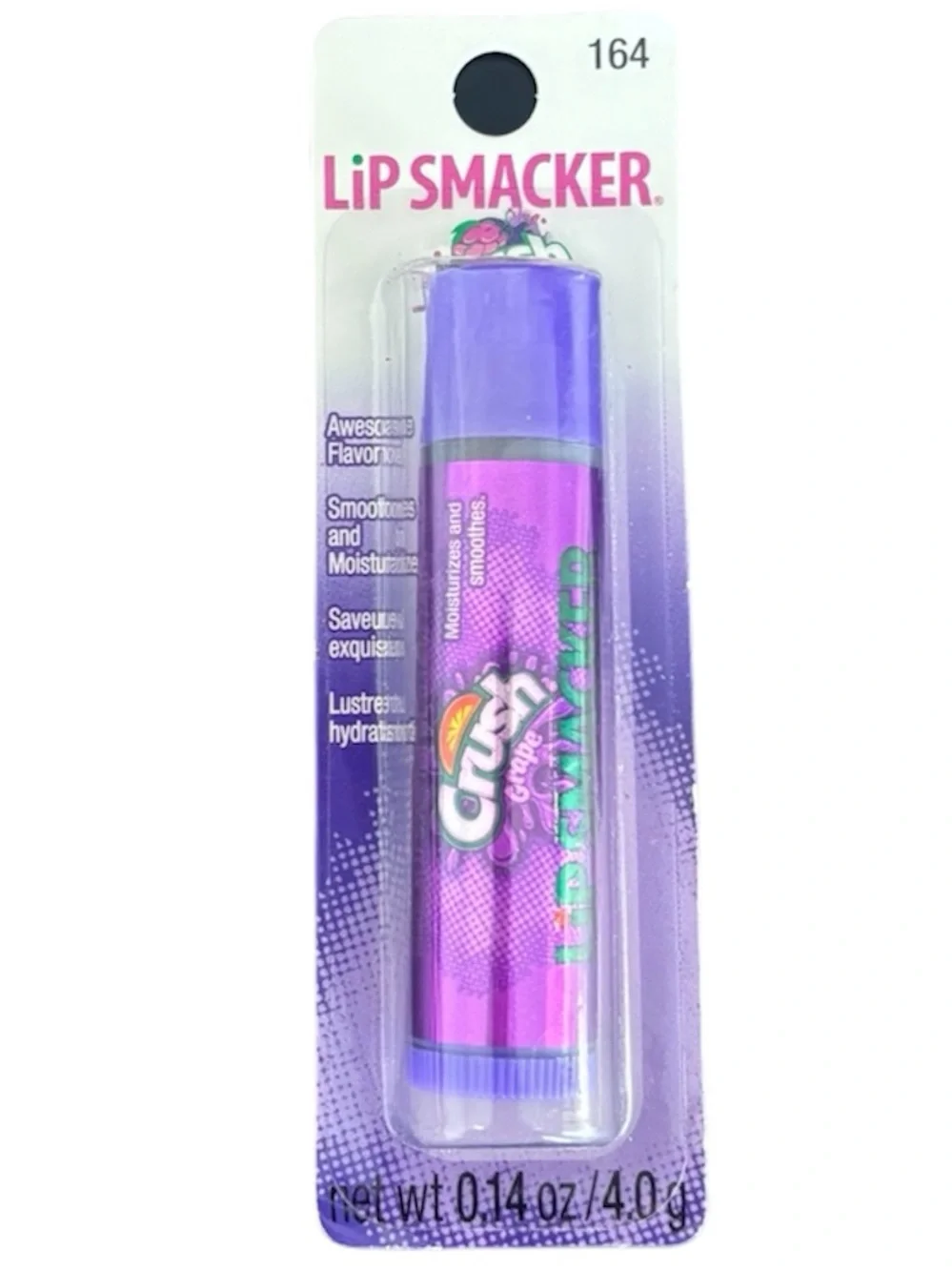 Vintage Bonne Bell LIP SMACKER Grape Y2K RARE NEW SEALED Bubble Font Purple